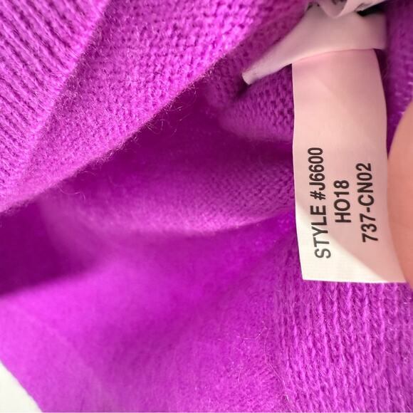 J. Crew Everyday 100% Cashmere Berry Purple Turtleneck Sweater XXS J6600 - Picture 8 of 10